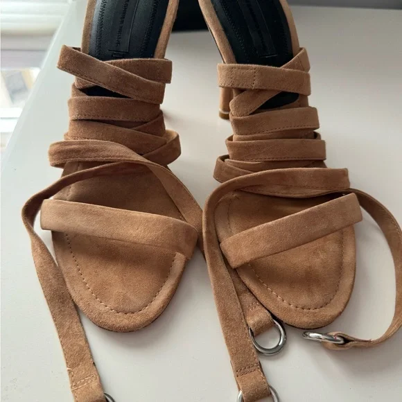Alexander Wang Tan Suede Heels - Picture 11 of 16
